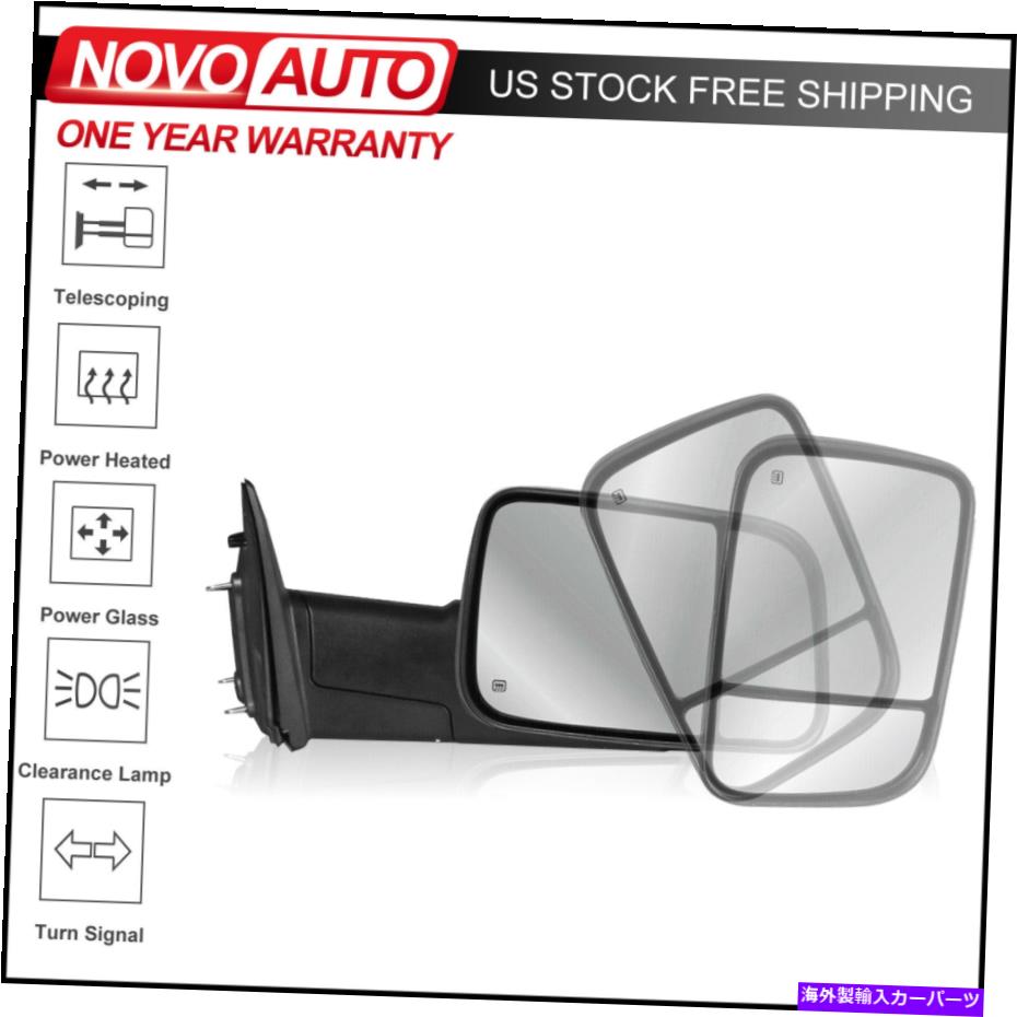 USミラー 2010-18 Dodge RAM 1500 2500 3500の1つの助手席側パワーヒートトウミラー One Passenger Side Power Heated Tow Mirror For 2010-18 Dodge Ram 1500 2500 3500【並行輸入品】 43,098円