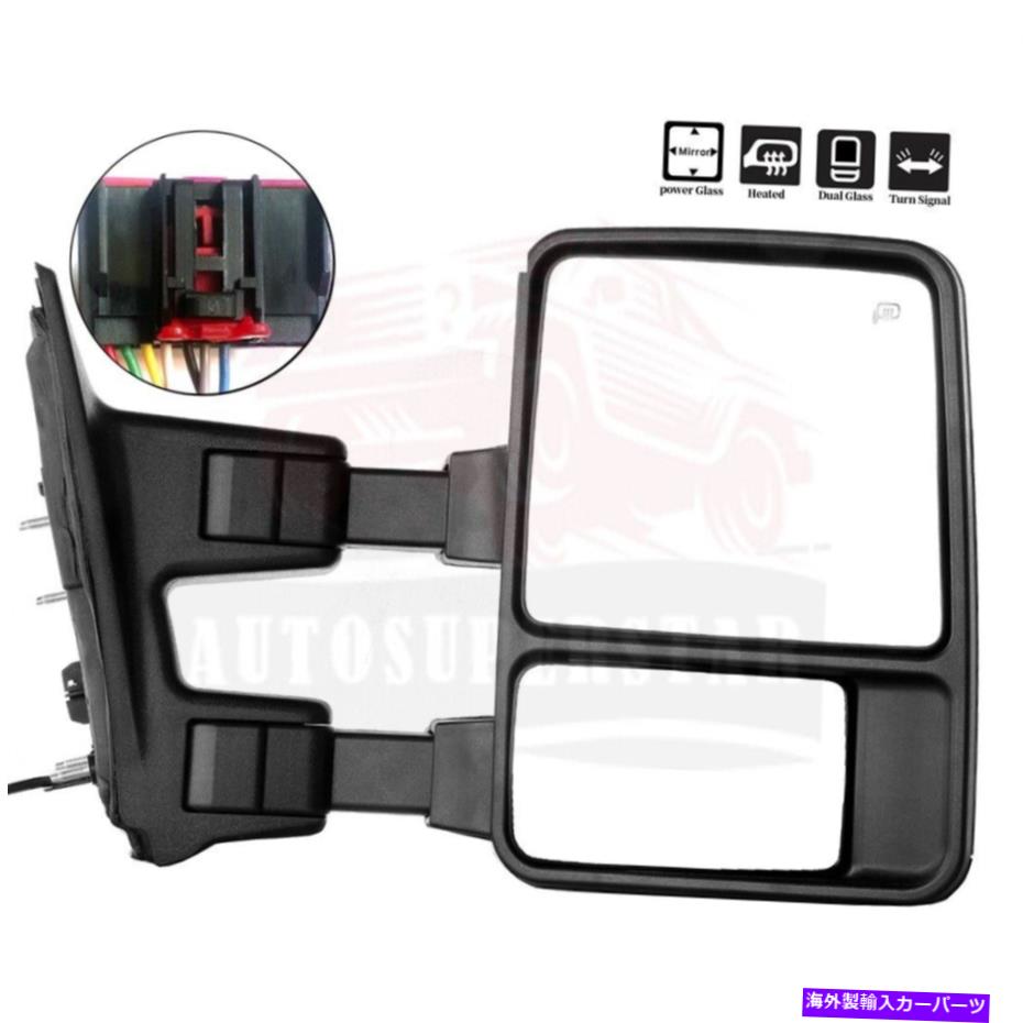USミラー 1 x助手席側電力加熱されたLEDスモークシグナルミラーフォードF250スーパーデューティ 1 X Passenger Side Power Heated LED SMOKE Signal Mirror For Ford F250 Super Duty【並行輸入品】