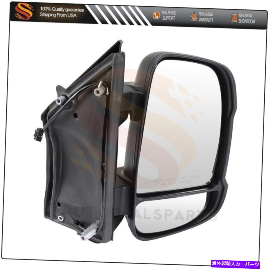 USミラー マニュアルミラーフィット14ダッジラムプロマスター右側フォールドブラックターンシグナル View Manual Mirror Fits 14 Dodge Ram Promaster Right Side Fold Black Turn Signal【並行輸入品】