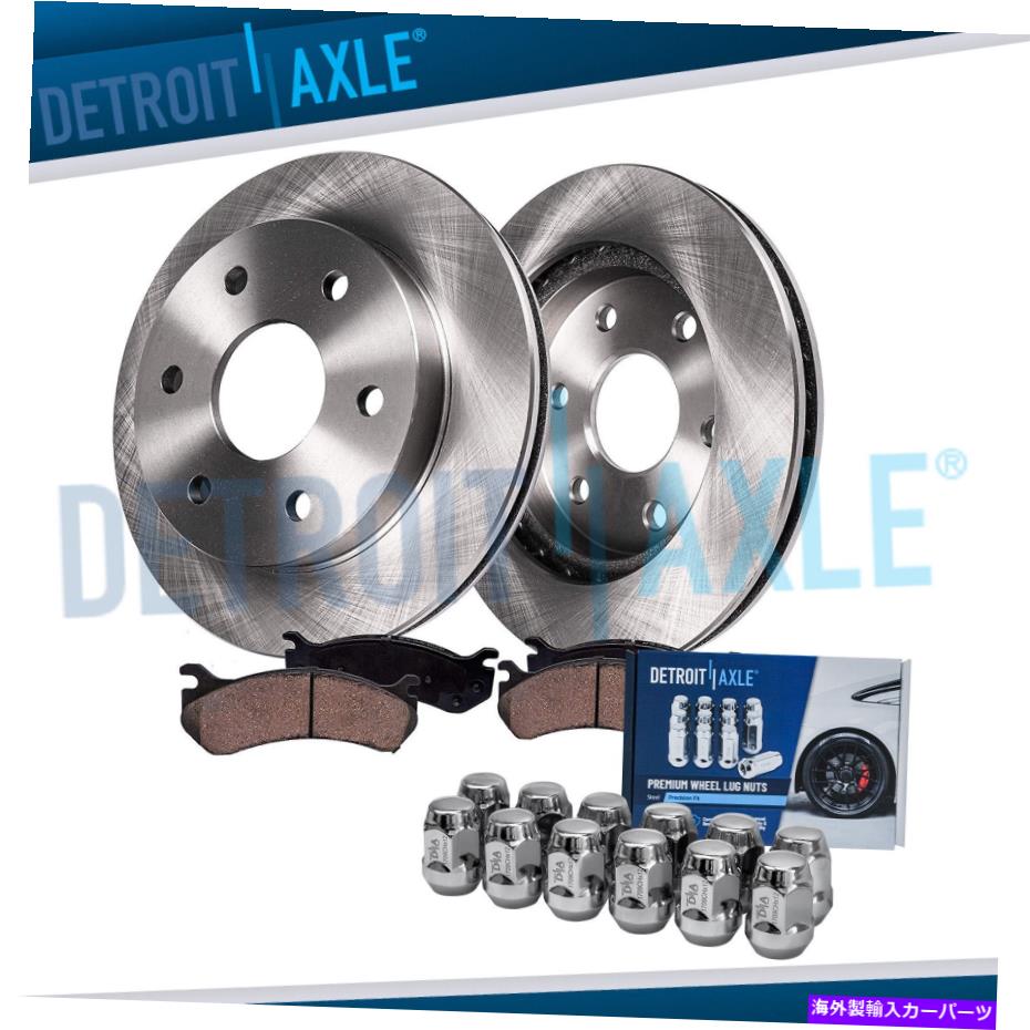 brake disc rotor 4WDフロントローターブレーキパッドw/12pcホイールラグナットK1500 K2500エスカレードユーコン 4WD Front Rotors Brake Pads w/12pc Wheel Lug Nuts for K1500 K2500 Escalade Yukon【並行輸入品】