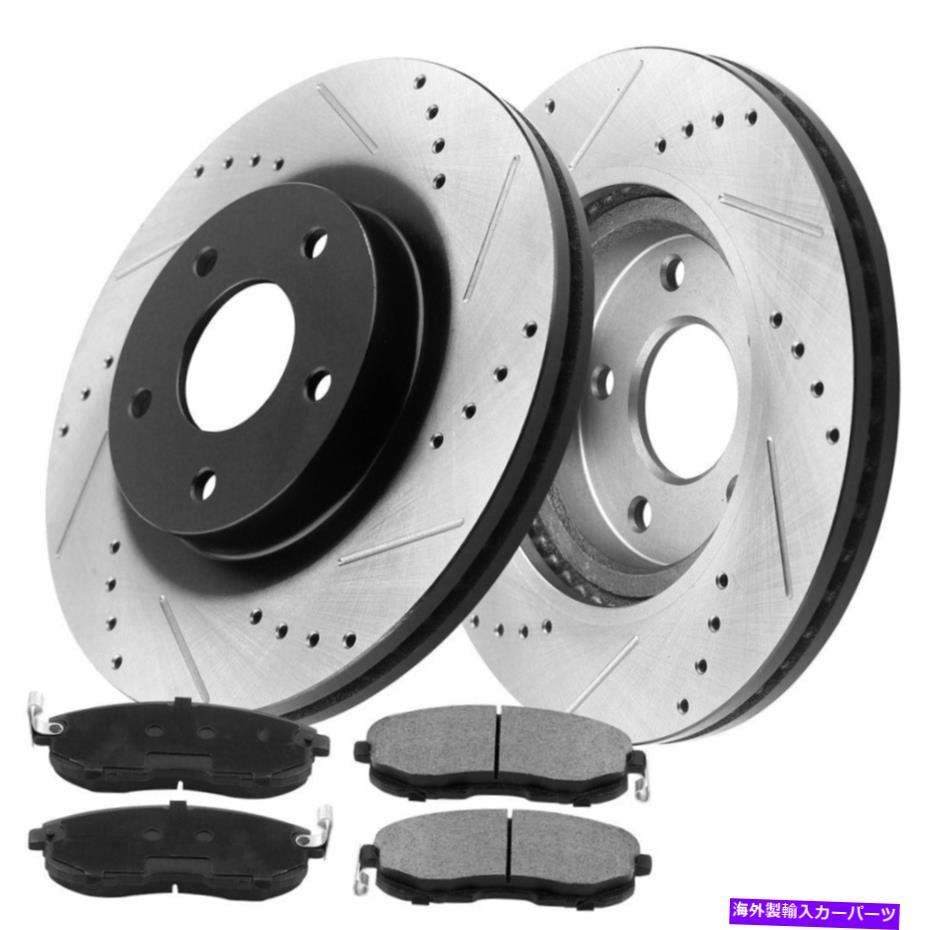 brake disc rotor フロントローター +シボレーマリブコバルトG5 G6 GEEKSTOPBRAKES F12のブレーキパッドスキット Front Rotors + Brake PadsKit for Chevy Malibu Cobalt G5 G6 Geekstopbrakes f12【並行輸入品】