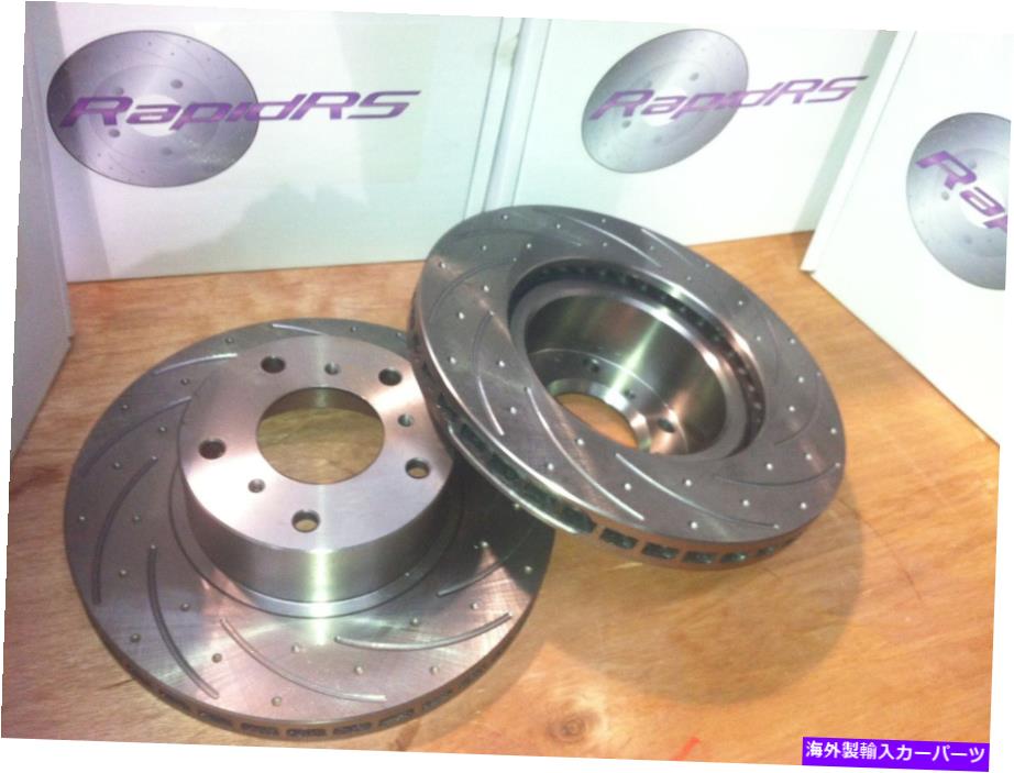 brake disc rotor スバルヘリテージ4WD UPGペアリアに合わせてスロット化されたディスクブレーキローター Disc Brake Rotors Slotted to suit Subaru Heritage 4WD UPG Pair Rears【並行輸入品】