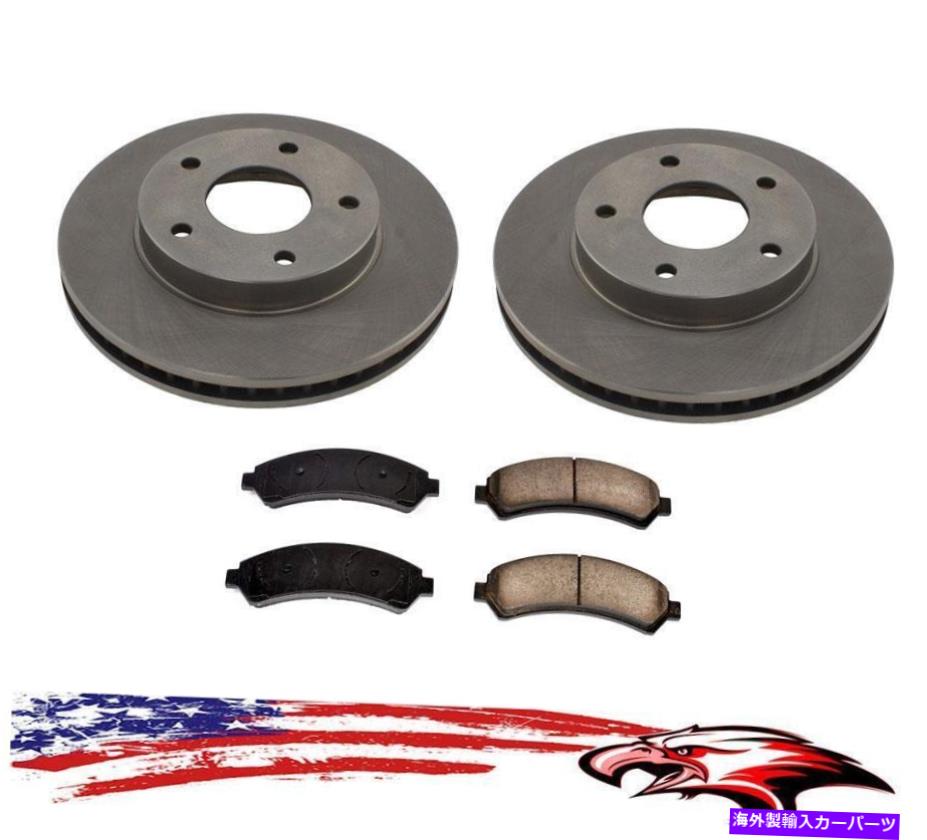 brake disc rotor GMC用の新しいフロントローターとブレーキパッドジミーシボレーS10ブレザー98-05 New Front Rotors & Brake Pads for Gmc Jimmy Chevrolet S10 Blazer 98-05【並行輸入品】