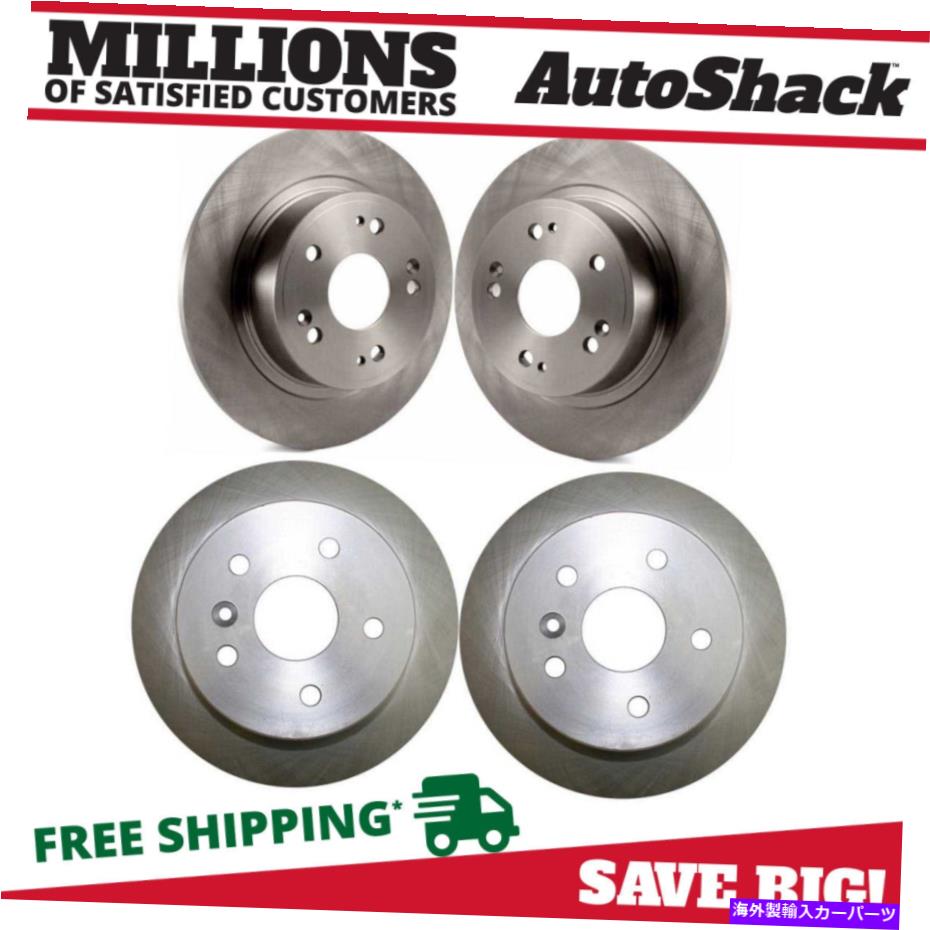 brake disc rotor 2005年から2012年のホンダアコード2.4L 3.0L 3.5L V6のフロント＆リアブレーキローターセット4 Front & Rear Brake Rotors Set of 4 for 2005-2012 Honda Accord 2.4L 3.0L 3.5L V6【並行輸入品】