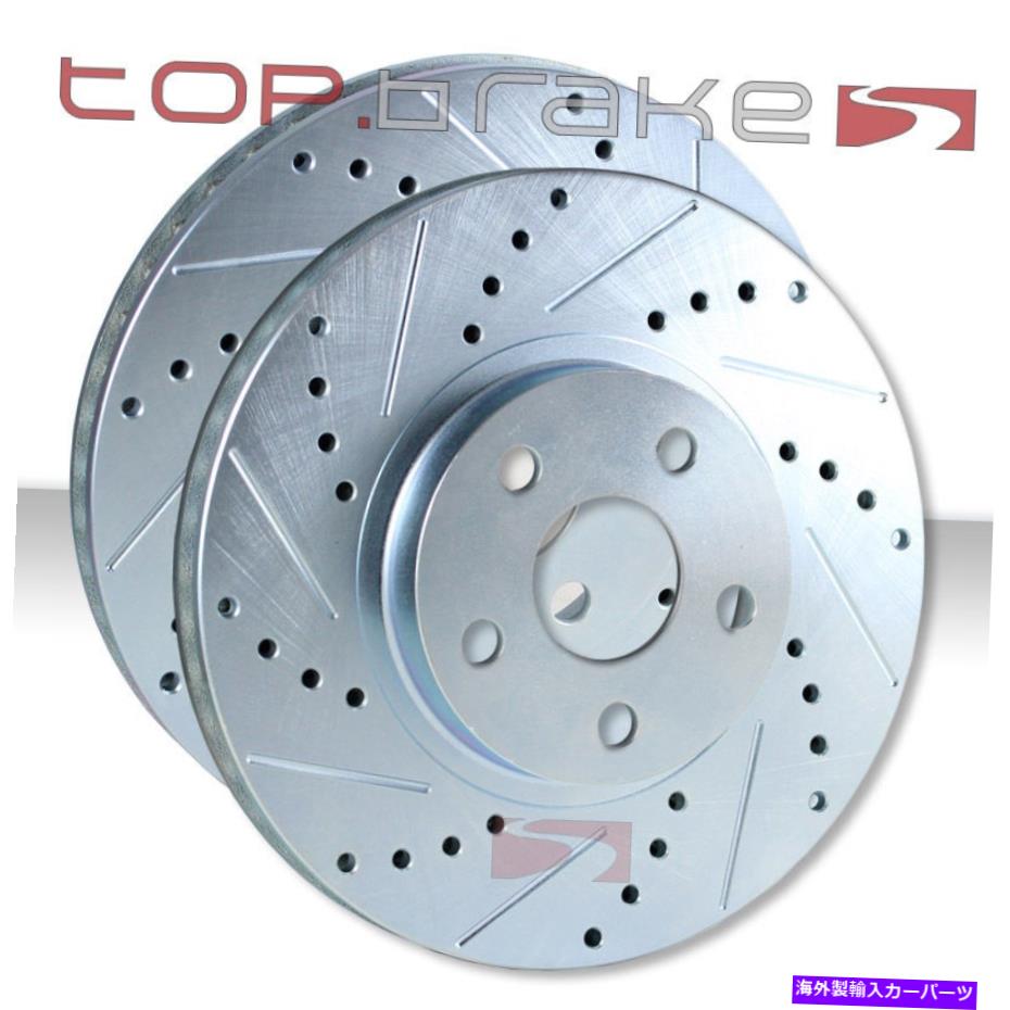 brake disc rotor リアトップブレーキパフォーマンスクロスドリルスロットスロットブレーキディスクローターTB31269 REAR TOPBRAKES Performance Cross Drilled Slotted Brake Disc Rotors TB31269【並行輸入品】