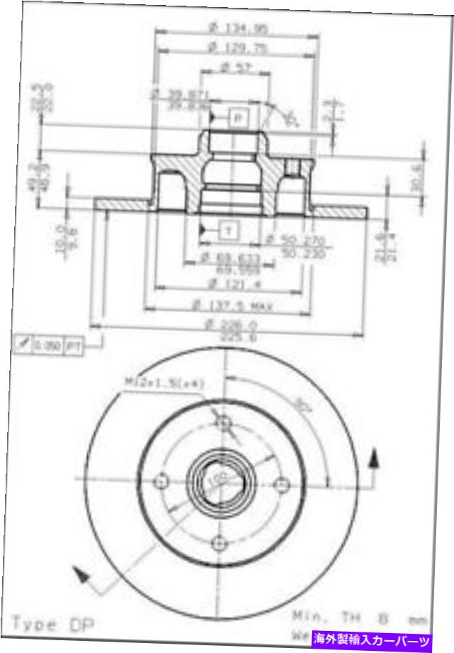 brake disc rotor [リアドリルブレーキローターセラミックパッド]フィット1999フォルクスワーゲンジェッタ2.0 L 1H [Rear Drill Brake Rotors Ceramic Pads] Fit 1999 Volkswagen Jetta 2.0 L 1H【並行輸入品】