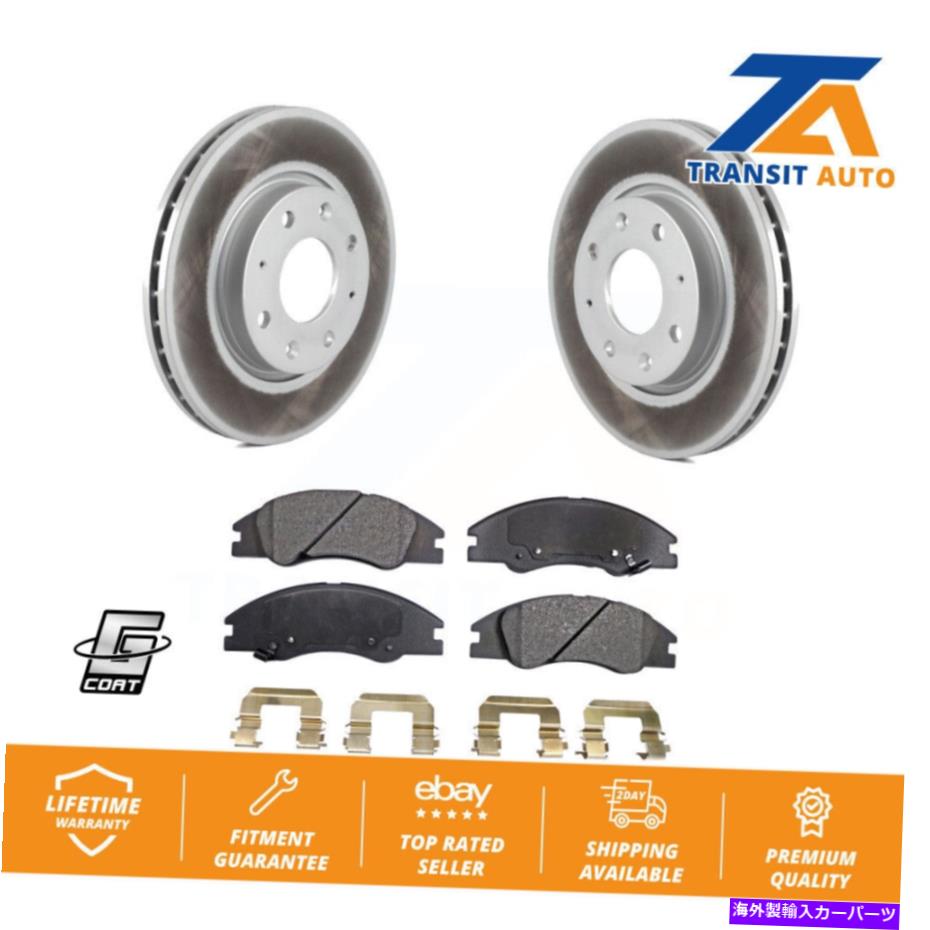 brake disc rotor KIAスペクトルスペクトル用のフロントコーティングディスクブレーキローターとセラミックパッドキット5 Front Coated Disc Brake Rotors And Ceramic Pads Kit For Kia Spectra Spectra5【並行輸入品】