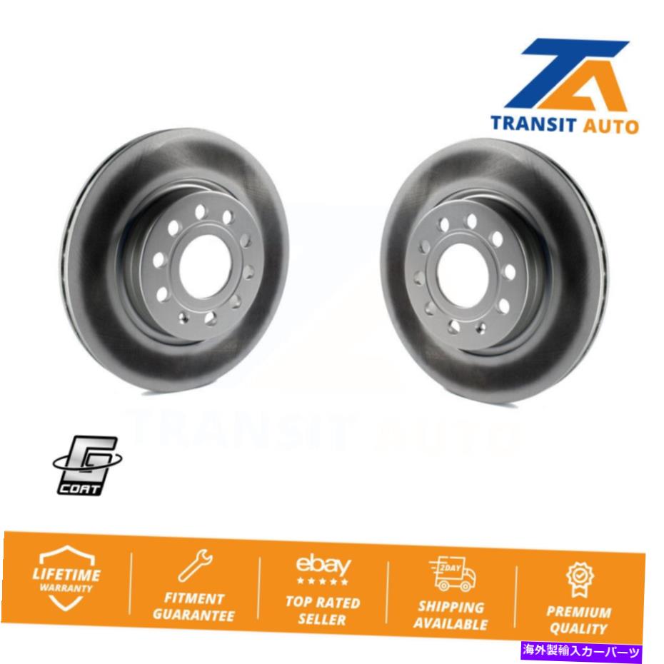 brake disc rotor フォルクスワーゲンジェッタGTIアウディA3クアトロ用のフロントコーティングディスクブレーキローターペア Front Coated Disc Brake Rotors Pair For Volkswagen Jetta GTI Audi A3 Quattro【並行輸入品】
