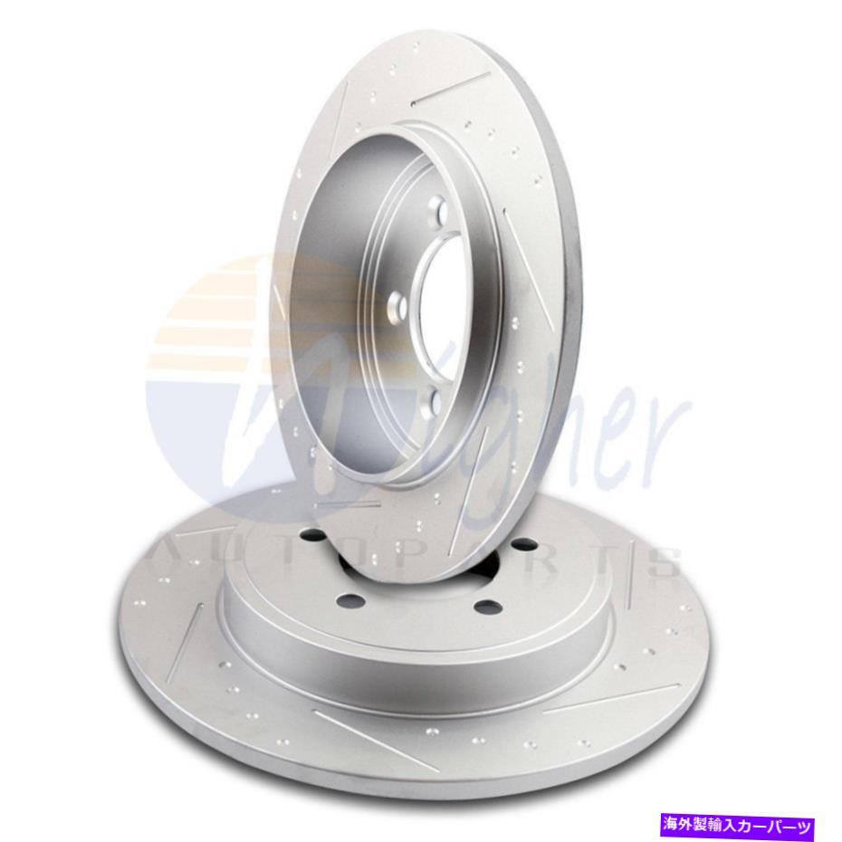 brake disc rotor 2006年から2010年のリアブレーキディスクローターフォードエクスプローラーマーキュリーマウンテニアスロット Rear Brake Discs Rotors For 2006-2010 Ford Explorer Mercury Mountaineer Slotted【並行輸入品】