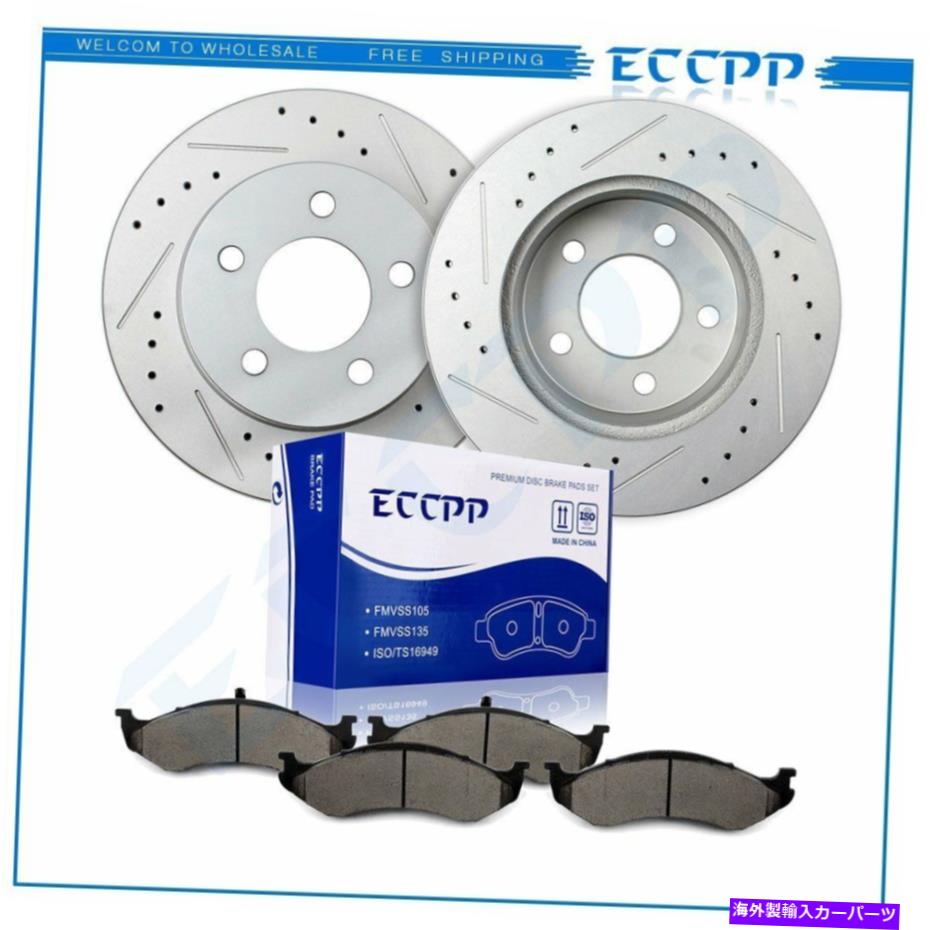 brake disc rotor ジープチェロキージープコマンチラングラー用のフロントセラミックブレーキパッドとローター Front Ceramic Brake Pads And Rotors For Jeep Cherokee Jeep Comanche Wrangler【並行輸入品】
