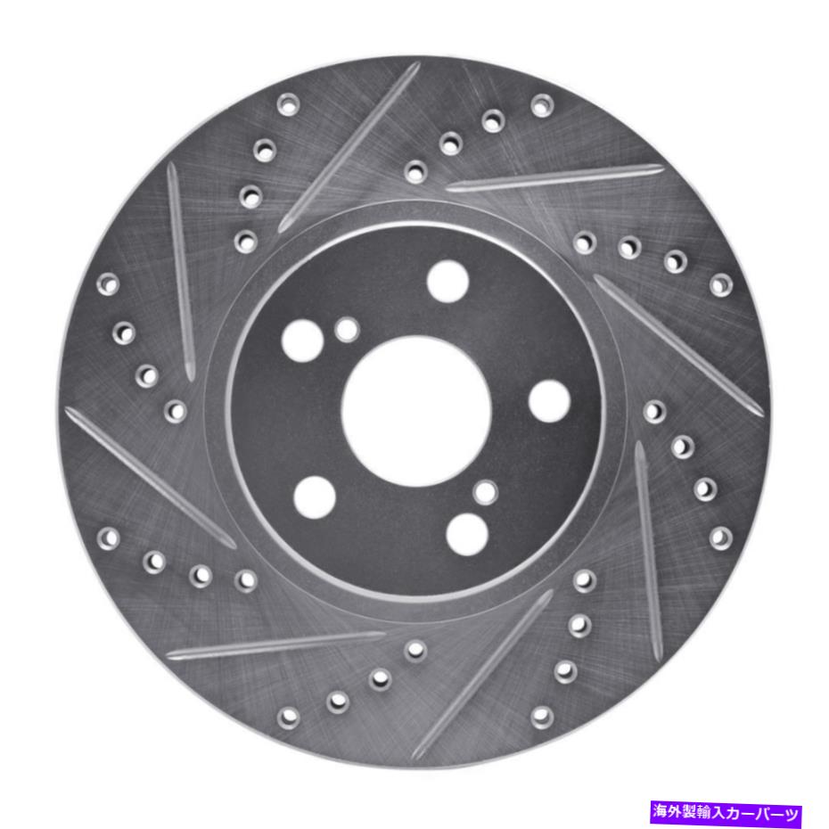 brake disc rotor ディスクブレーキローターブレーキローター - 掘削とスロット - シルバーフロント左DFC Disc Brake Rotor-Brake Rotor - Drilled And Slotted - Silver Front Left DFC【並行輸入品】