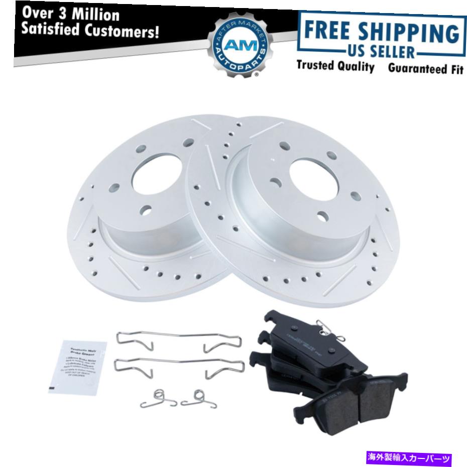 brake disc rotor 後部セラミックブレーキパッド＆パフォーマンスローターキットC-Max Escapeに直接フィット Rear Ceramic Brake Pad & Performance Rotor Kit Direct Fit for C-Max Escape【並行輸入品】