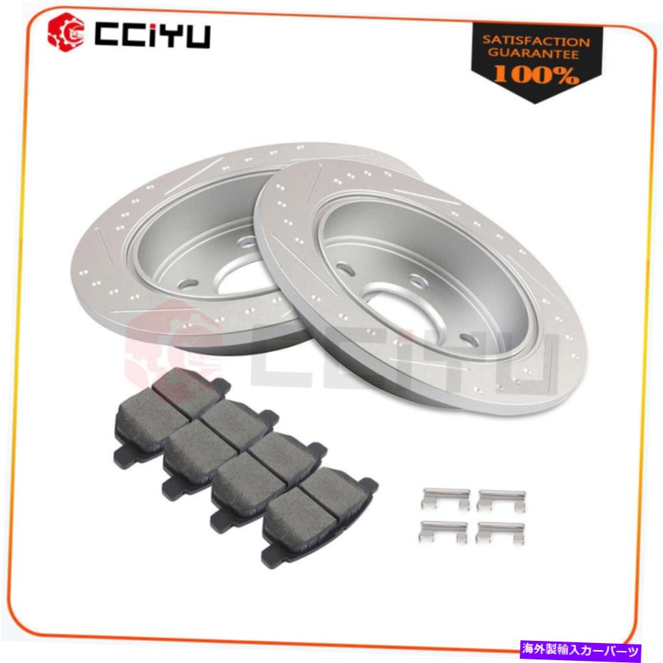 brake disc rotor 2000年から2005年のシボレーインパラのリアブレーキディスクロータースロット +セラミックパッド Rear Brake Discs Rotors Slot + Ceramic Pads For 2000-2005 Chevrolet Impala【並行輸入品】