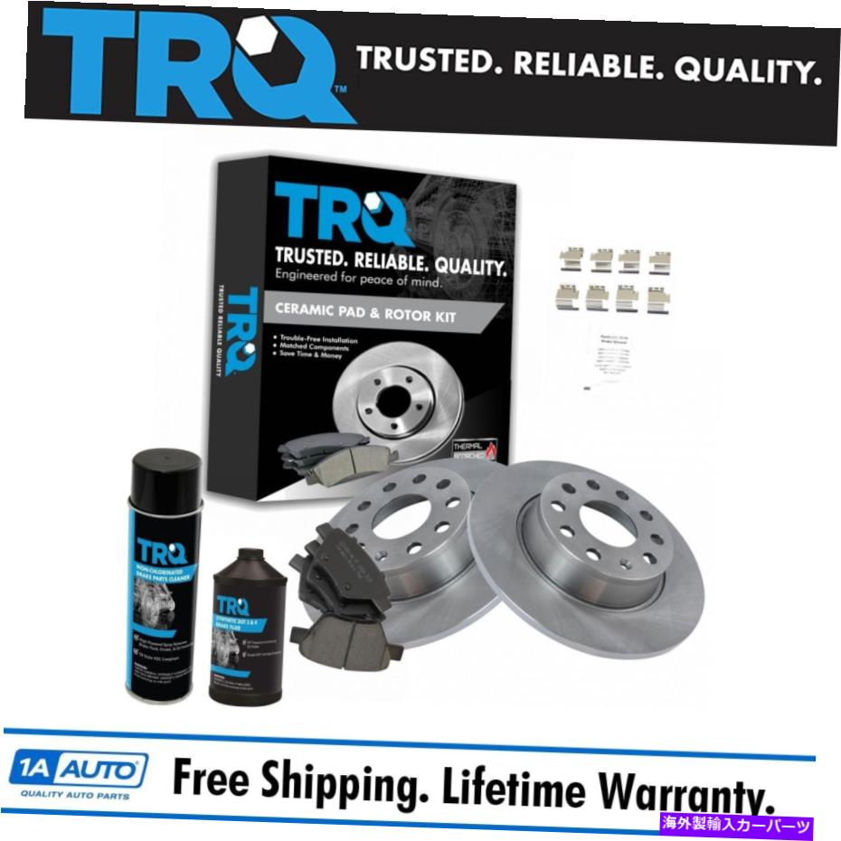 brake disc rotor TRQリアセラミックブレーキパッドローターキットVWフォルクスワーゲンジェッタゴルフ用の化学物質 TRQ Rear Ceramic Brake Pad Rotor Kit w/Chemicals for VW Volkswagen Jetta Golf【並行輸入品】