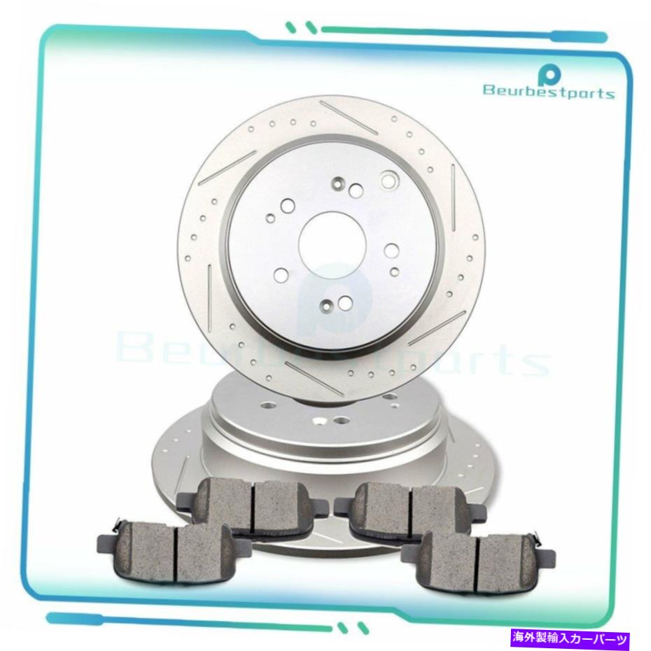 brake disc rotor 2002 2003 2004ホンダオデッセイスロットリアブレーキローター +セラミックパッドセット Fits 2002 2003 2004 Honda Odyssey Slotted Rear Brake Rotor + Ceramic Pads Set【並行輸入品】 43,098円