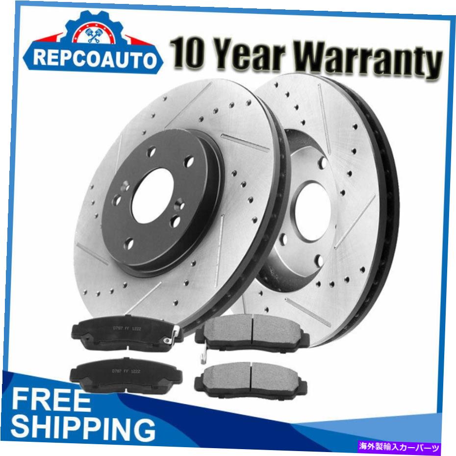 brake disc rotor フロントEコーティングディスクローター +ホンダアコードアコーラTSX CL TL 330mm用ブレーキパッド Front E Coating Disc Rotors + Brake Pads for Honda Accord Acura TSX CL TL 330mm【並行輸入品】