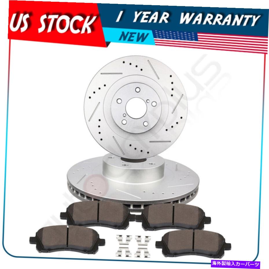 brake disc rotor 2000年のフロントブレーキローターとセラミックパッド2001スバルインプレッサレガシーアウトバック Front Brake Rotors And Ceramic Pads For 2000 2001 Subaru Impreza Legacy Outback【並行輸入品】