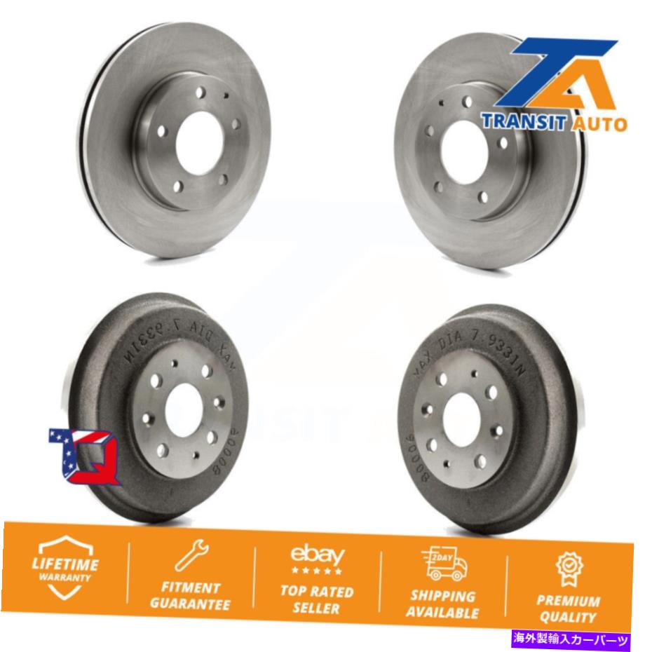 brake disc rotor 2003年のマツダプロテジェマズダスピードのフロントリアディスクブレーキロータードラムキット Front Rear Disc Brake Rotors Drums Kit For 2003 Mazda Protege Mazdaspeed【並行輸入品】