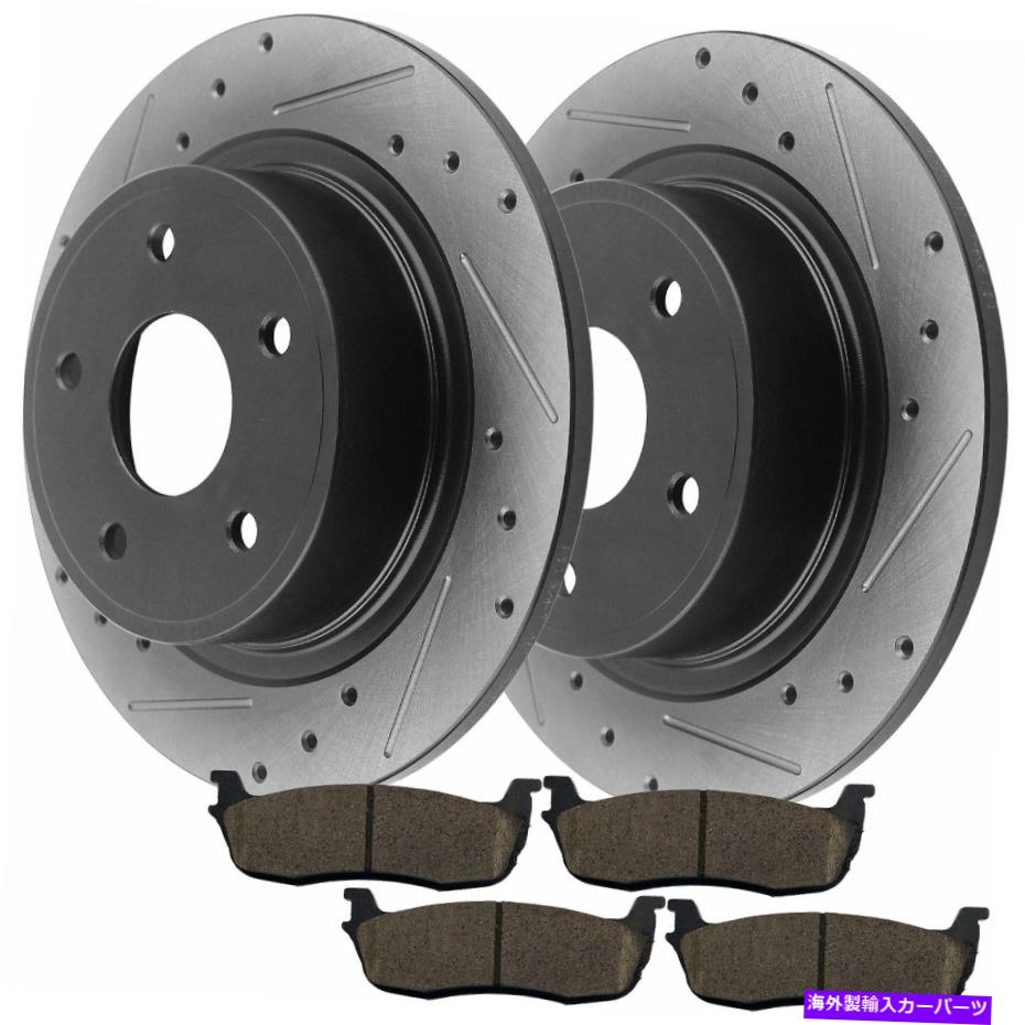 【楽天市場】brake disc rotor フォードF150遠征リンカーン200003用のリアEブラックコーートブレーキローターとパッド