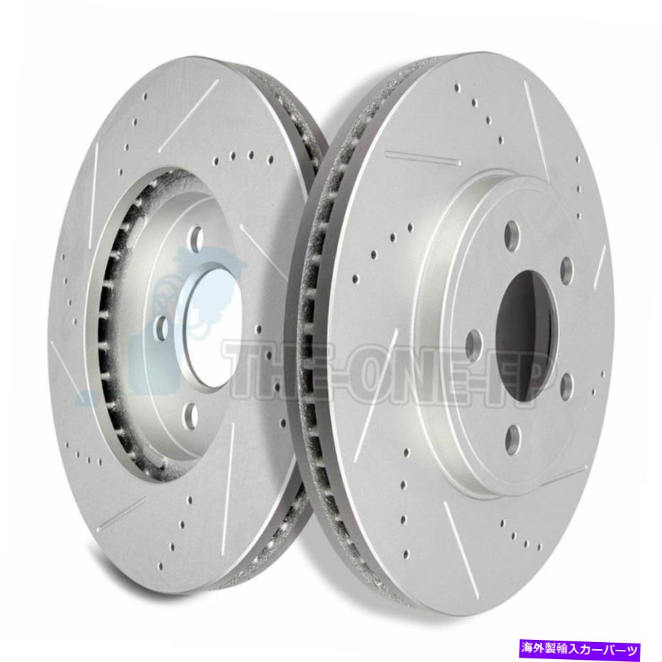 brake disc rotor 03-11クラウンヴィック03-10グランドマーキスフロントドリルとスロット付きブレーキローター For 03-11 Crown Vic 03-10 Grand Marquis Front Drilled And Slotted Brake Rotors【並行輸入品】