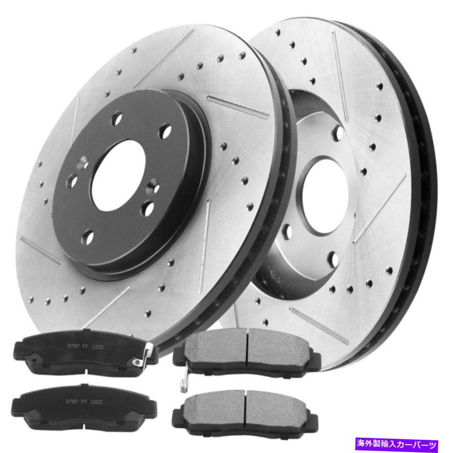 brake disc rotor acura tsx cl tl 2003-11ホンダアコードH06用のフロントローター +ブレーキパッド Front Rotors + Brake Pads For Acura TSX CL TL 2003-11 Honda Accord H06【並行輸入品】