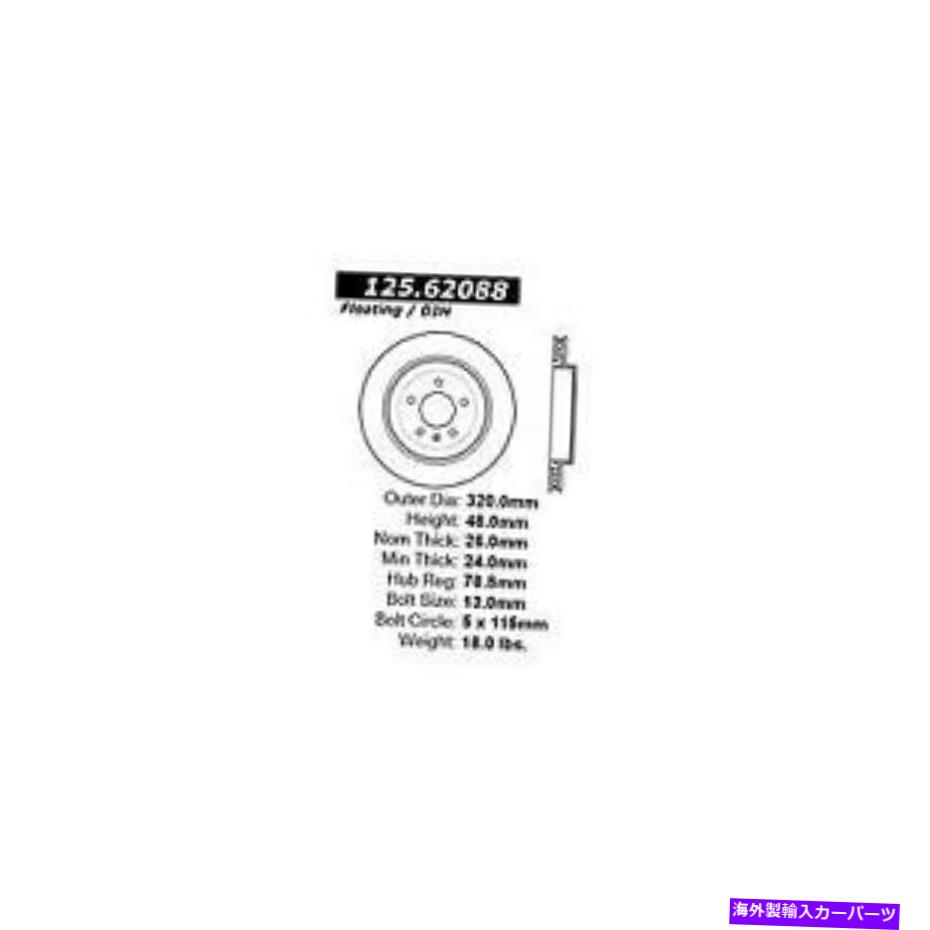 brake disc rotor #125.62088中心部品ディスクブレーキローター # 125.62088 Centric Parts Disc Brake Rotor【並行輸入品】