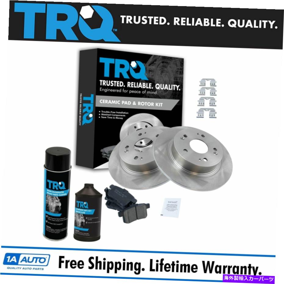 brake disc rotor TRQリアセラミックブレーキパッド＆ローターキットW/ホンダアコードACURA TSX用の化学物質 TRQ Rear Ceramic Brake Pad & Rotor Kit w/Chemicals for Honda Accord Acura TSX【並行輸入品】