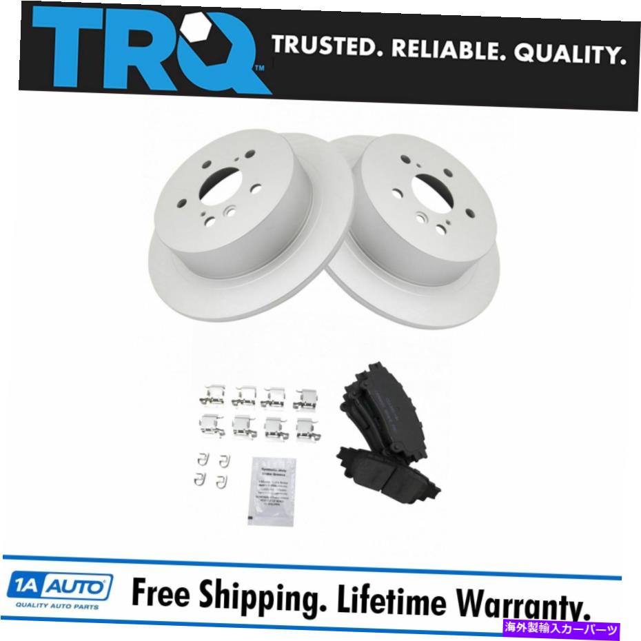 brake disc rotor トヨタハイランダー用のTRQリアセラミックディスクブレーキパッドとGコーティングローターキット TRQ Rear Ceramic Disc Brake Pads & G-Coated Rotors Kit for Toyota Highlander【並行輸入品】