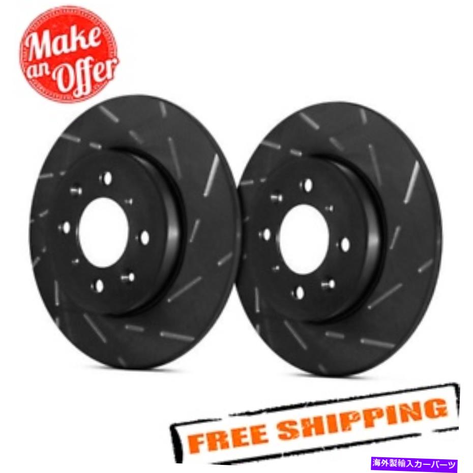 brake disc rotor EBC USRブラックダッシュシリーズスポーツスロットスロットブレーキローター02-16ミニクーパー EBC USR BlackDash Series Sport Slotted Brake Rotors for 02-16 Mini Cooper【並行輸入品】