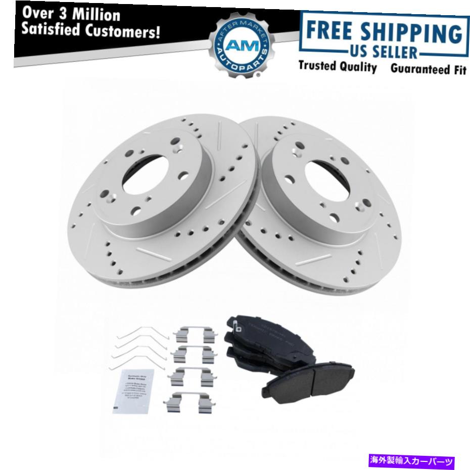 brake disc rotor 12-15ホンダシビック用のフロントセラミックブレーキパッド＆パフォーマンスローターキット Front Ceramic Brake Pad & Performance Rotor Kit for 12-15 Honda Civic【並行輸入品】