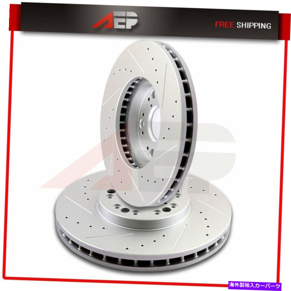 brake disc rotor レクサスGS300 SC400 LS400 GS400用2 * 350mmフロントドリルブレーキローター 2 * 350mm Front Drilled Brake Rotors For Lexus GS300 SC400 LS400 GS400【並行輸入品】