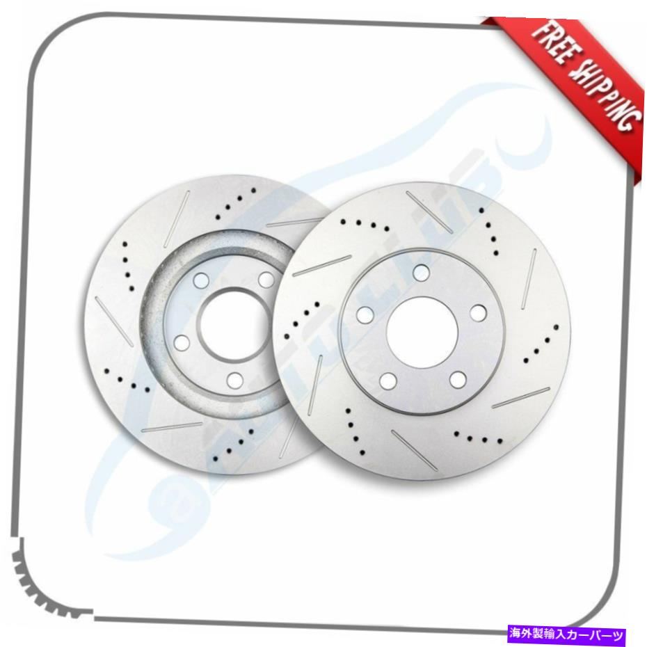 brake disc rotor 1997年から2004年のキャデラックデビル用の厚さ32.3mmフロントドリル＆スロットブレーキローター 32.3mm Thick Front Drilled & Slotted Brake Rotors For 1997-2004 Cadillac DeVille【並行輸入品】 43,098円