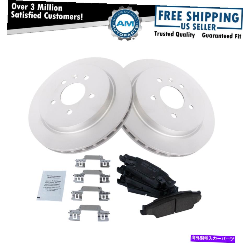 brake disc rotor キャデラックCTS STS用のリアセラミックブレーキパッドと2つのコーティングローターキット Rear Ceramic Brake Pad & 2 Coated Rotor Kit for Cadillac CTS STS【並行輸入品】