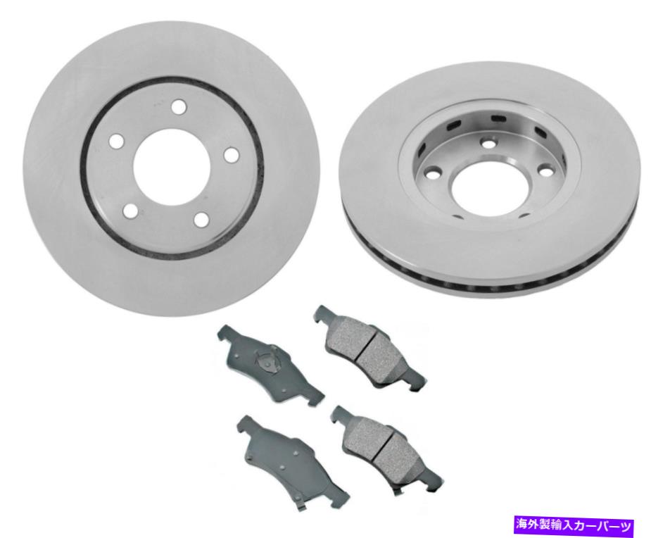 brake disc rotor フィット01-07四輪ディスクブレーキフロントブレーキローターとパッド付きダッジキャラバン Fits 01-07 Dodge Caravan With Four Wheel Disc Brakes FRONT Brake Rotors & Pads【並行輸入品】