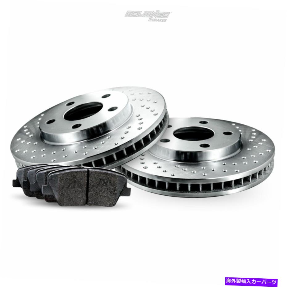 brake disc rotor 2004年から2012年のミツビシガラントのためのリアドリルローターディスクとセラミックブレーキパッド Rear Drilled Rotors Disc and Ceramic Brake Pads For 2004-2012 Mitsubishi Galant【並行輸入品】