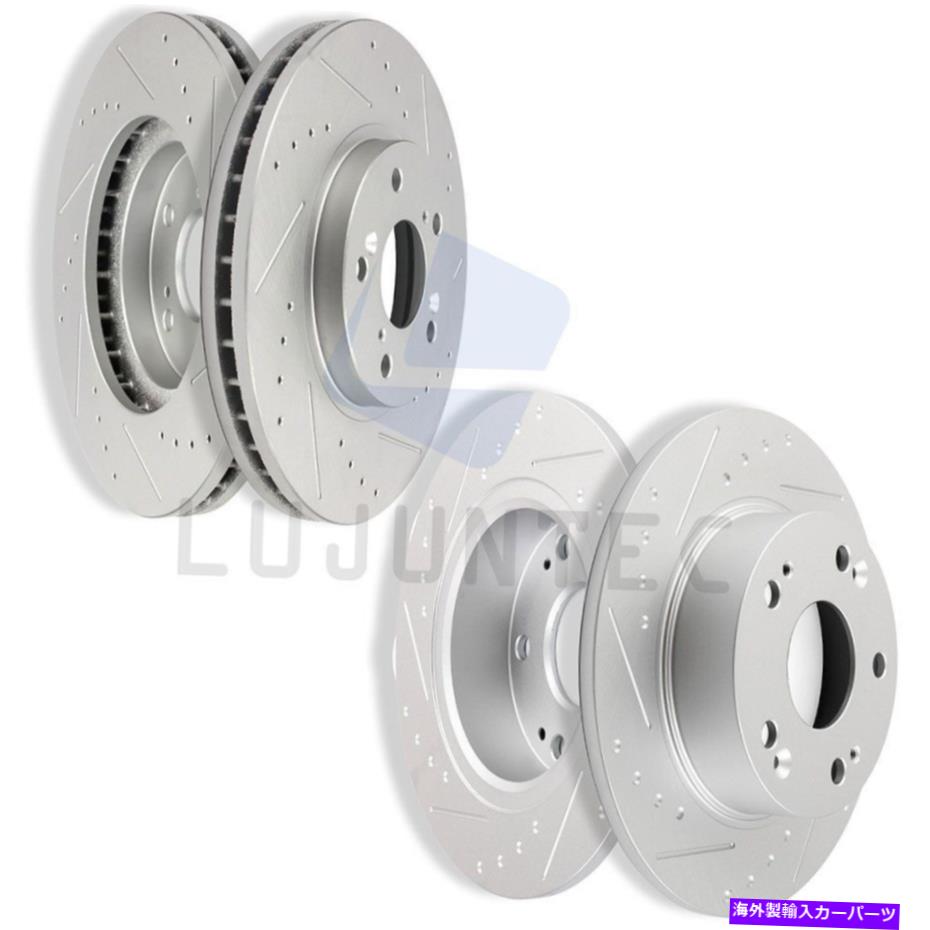 brake disc rotor 2003年から2004年のブレーキディスクローターフロントとリアのホンダアコード2004-2008 Acura TSX Brake Disc Rotors Front And Rear For 2003-2004 Honda Accord 2004-2008 Acura TSX【並行輸入品】