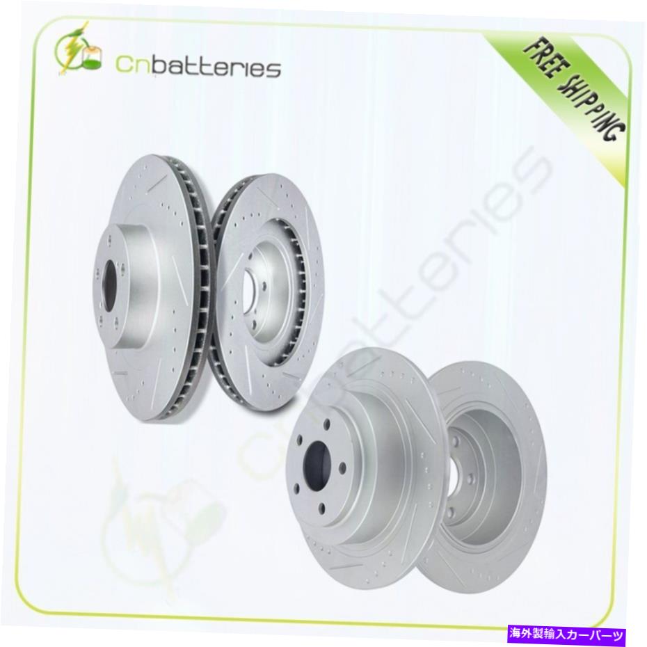 brake disc rotor ブレーキフロント +リアスロットディスクローターローターキットスバルアウトバック2001-2004 Brake Front + Rear Slotted Discs Rotors Kit For Subaru Outback 2001 - 2004【並行輸入品】