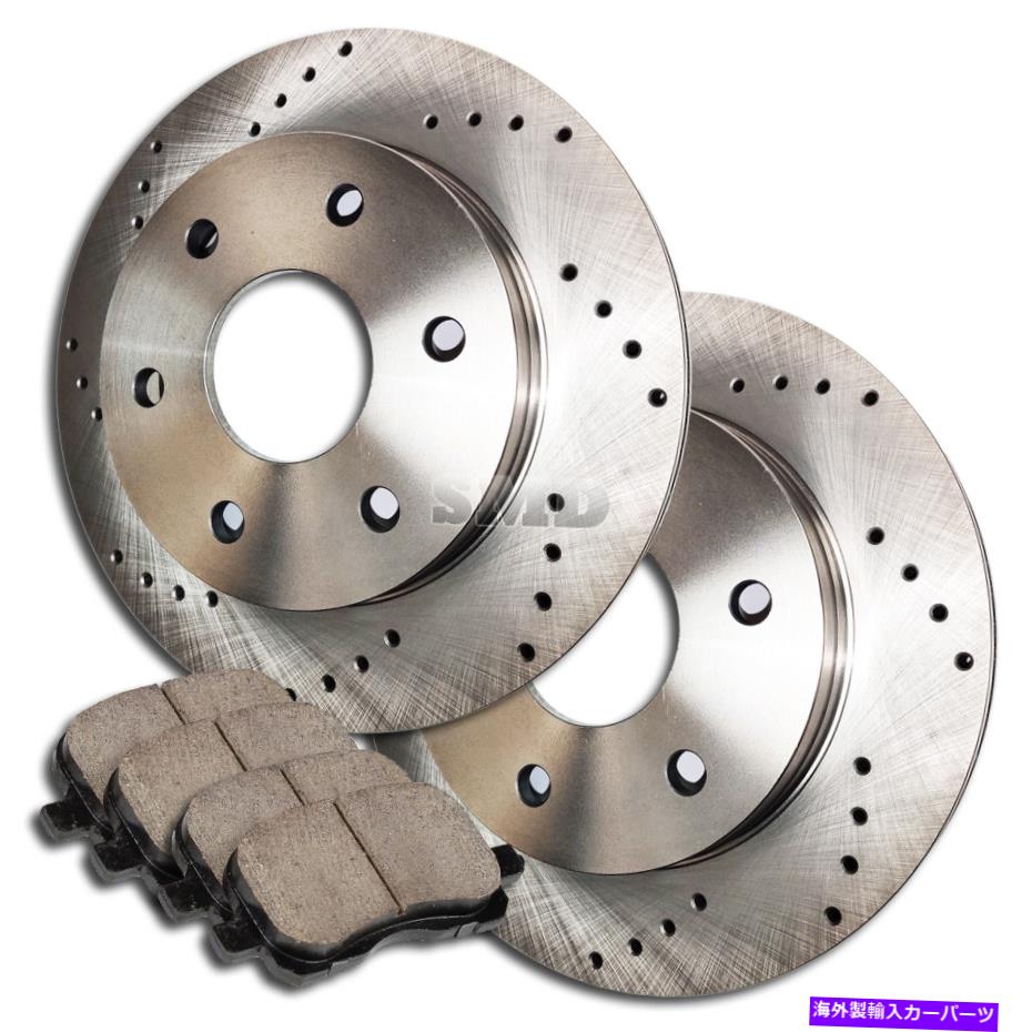 brake disc rotor A1186リアクロスドリルブレーキローターセラミックパッドフィット2012 2013 2014 F150 6lug A1186 REAR Cross Drilled Brake Rotors Ceramic Pads FIT 2012 2013 2014 F150 6LUG【並行輸入品】