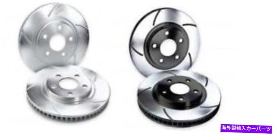 brake disc rotor ブレーキパフォーマンススロットスロットリアブレーキローター-12+フィアット500アバース Brake Performance Slotted Rear Brake Rotors - 12+ Fiat 500 Abarth【並行輸入品】