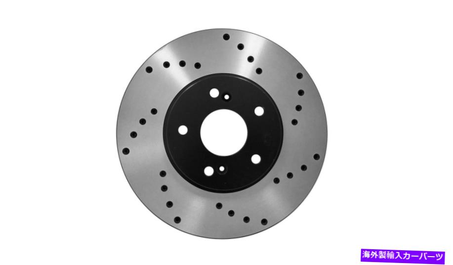 brake disc rotor [フロントEコートドリルブレーキローターセラミックパッド]フィット06-11ホンダシビックSI [Front E-Coat Drilled Brake Rotors Ceramic Pads] Fit 06-11 Honda Civic Si【並行輸入品】