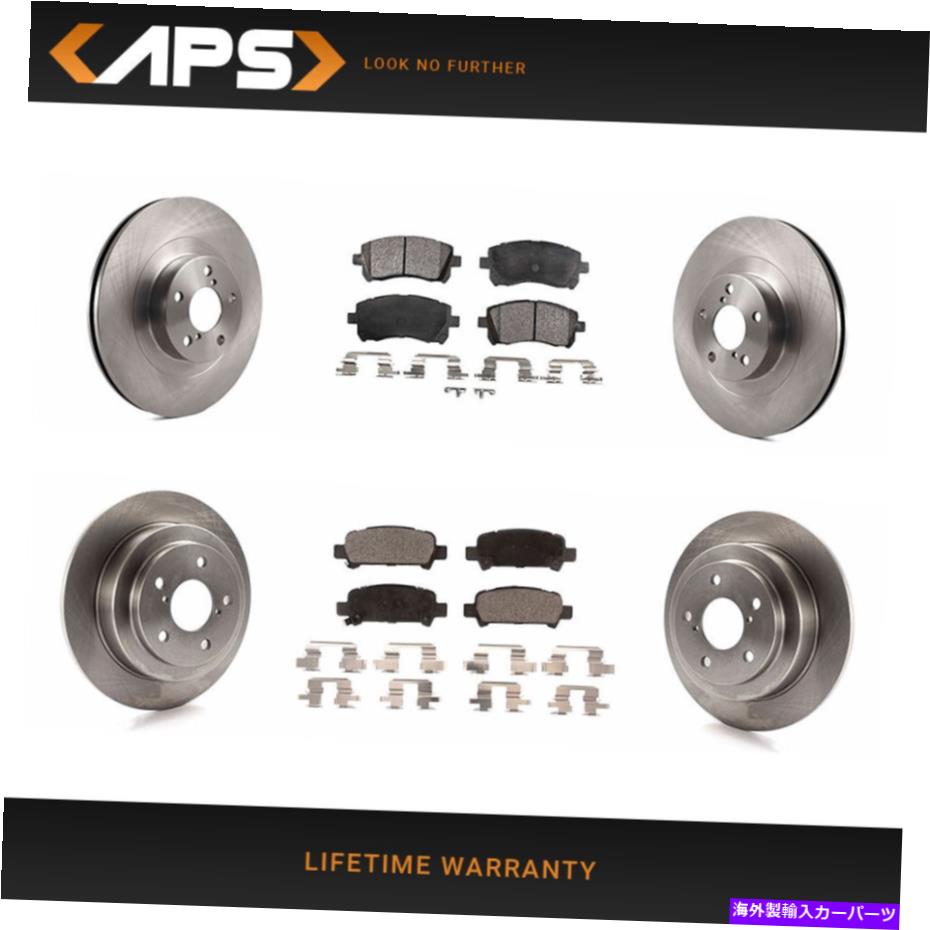 brake disc rotor Subaru Impreza AWD用のフロント＆リアセラミックブレーキパッドとローター Front & Rear Ceramic Brake Pads & Rotors for Subaru Impreza AWD【並行輸入品】