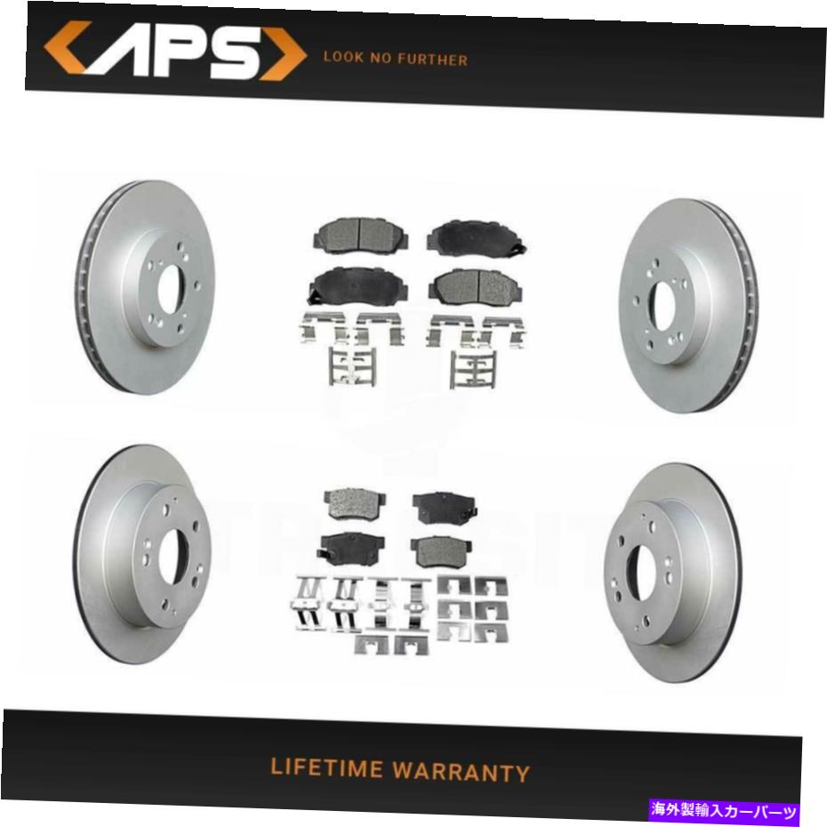 brake disc rotor 1998年から2002年の合意のためのフロントおよびリアGコーティングローターとセミメタリックブレーキパッド Front & Rear G-Coated Rotors & Semi Metalic Brake Pads for 1998-2002 Accord【並行輸入品】