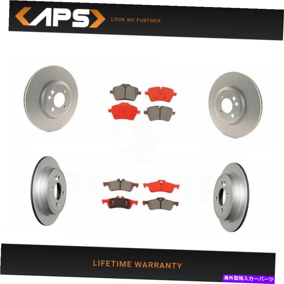 brake disc rotor 2002年から2005年のフロント＆リアSメタリックブレーキパッドとロータークーパーFWD 294mm 4ラグ Front & Rear S Metallic Brake Pads & Rotors for 2002-2005 Cooper FWD 294mm 4 Lug【並行輸入品】