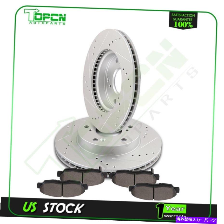 brake disc rotor 2012-2015 Honda Civic Front Ceramic Brake Pads and Rotors Drilled&Slotted For 2012-2015 Honda Civic Front Ceramic Brake Pads and Rotors Drilled & Slotted【並行輸入品】