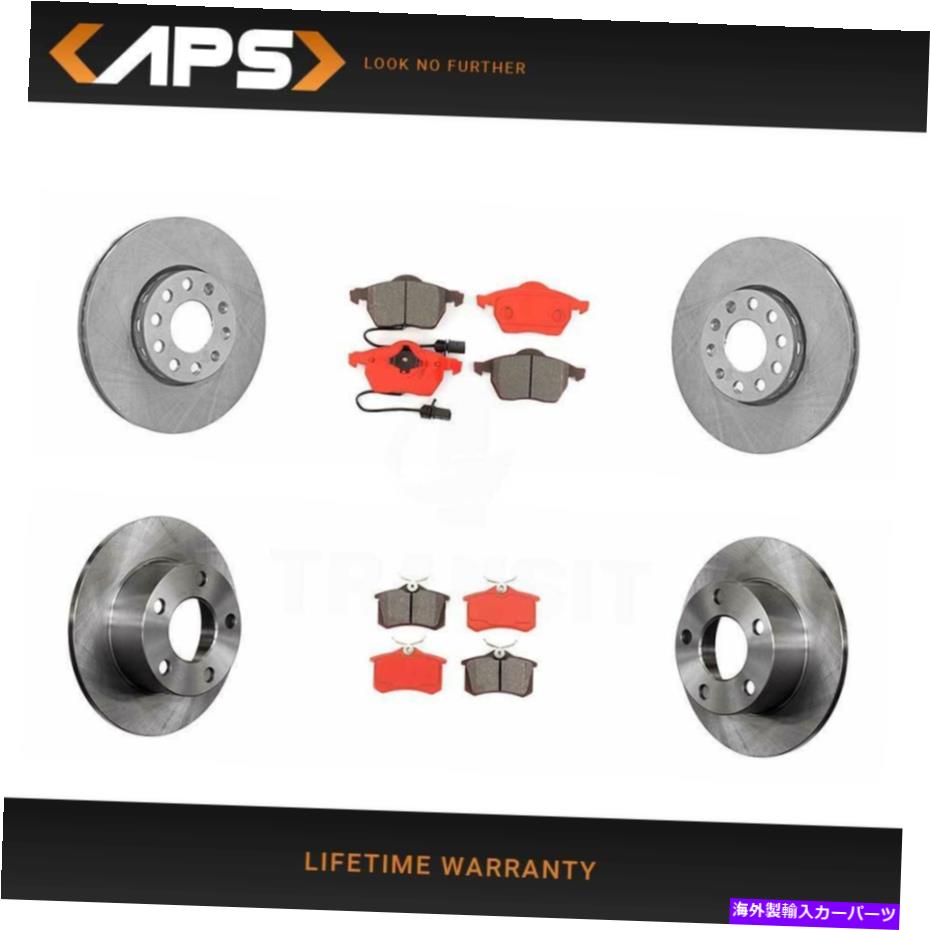 brake disc rotor アウディA6 VWパッサット288mm用のフロント＆リアディスクローターとセミメタルブレーキパッド Front & Rear Disc Rotors & Semi-Metallic Brake Pads For Audi A6 VW Passat 288mm【並行輸入品】 52,668円