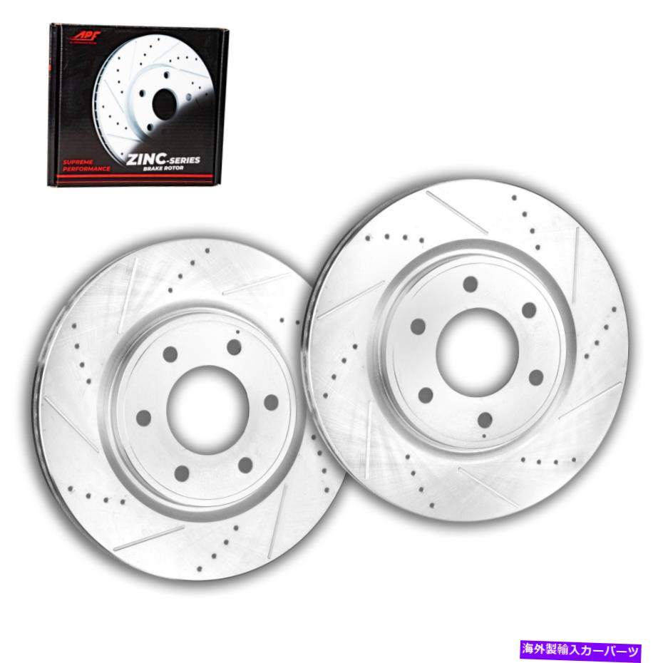 brake disc rotor GMC Sierra 1500 Classic 2007-2007用のフロント亜鉛ドリル/スロットブレーキローター Front Zinc Drilled/Slot Brake Rotors for GMC Sierra 1500 Classic 2007-2007【並行輸入品】