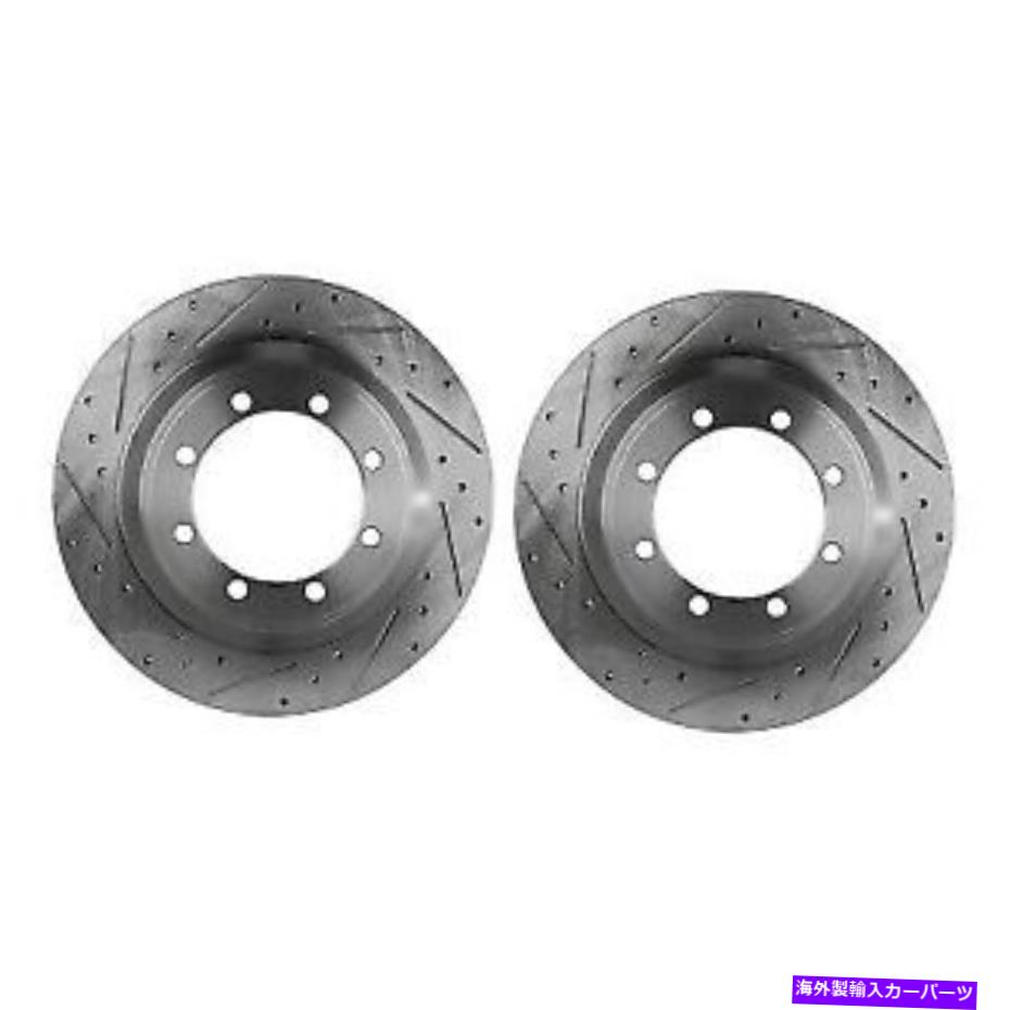 brake disc rotor 1999年から2004年のフォードF-350スーパーデューティリアドリルスロットセットのセットのディスクブレーキに適合 FITS Disc Brake For 1999-2004 Ford F-350 Super Duty Rear Drilled Slotted Set of【並行輸入品】