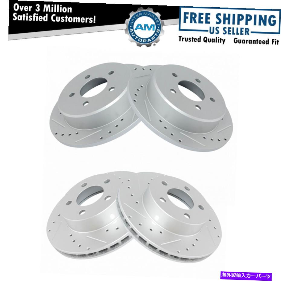 brake disc rotor エクスプローラーレンジャーマウンテニア用のフロント＆リアブレーキパフォーマンスローターキット Front & Rear Brake Performance Rotor Kit for Explorer Ranger Mountaineer【並行輸入品】