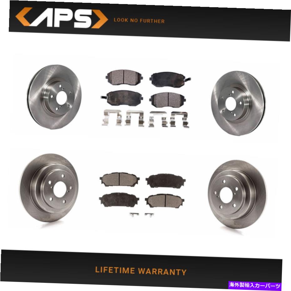 brake disc rotor Saab Subaru 9-2x Impreza AWD用のフロント＆リアセラミックブレーキパッドとローター Front & Rear Ceramic Brake Pads & Rotors for Saab Subaru 9-2X Impreza AWD【並行輸入品】
