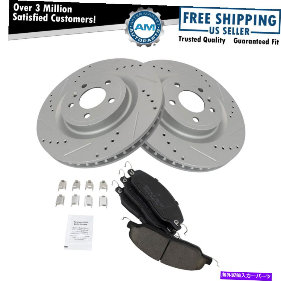 brake disc rotor フォードマスタング向けのフロントセラミックブレーキパッド＆パフォーマンスローターキット Front Ceramic Brake Pad & Performance Rotor Kit for Ford Mustang【並行輸入品】
